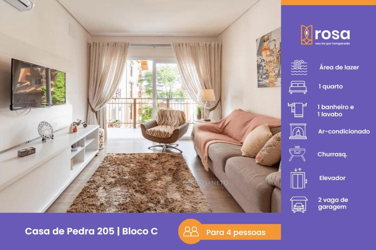 Rosa Edificio Casa De Pedra Appartement Gramado Buitenkant foto
